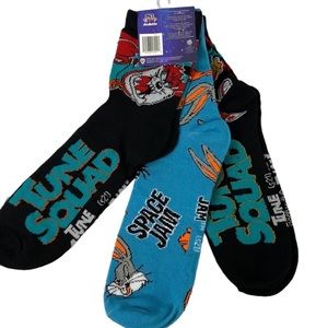 Space Jam tune squad socks set of 3 brand new men’s shoe size 6-12